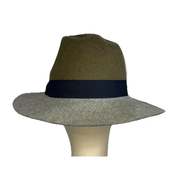 Us 7 2015 Lanvin Womens Bi-color Fedora Fedora Hat With Box
